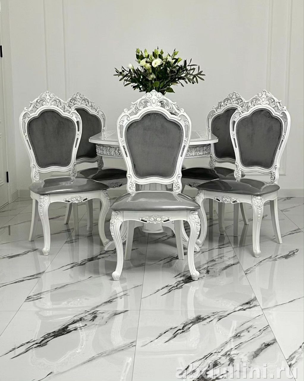 Обеденный стол и стулья в стиле неоклассика — купить в Дагестане — купить в Дагестане — фото 1