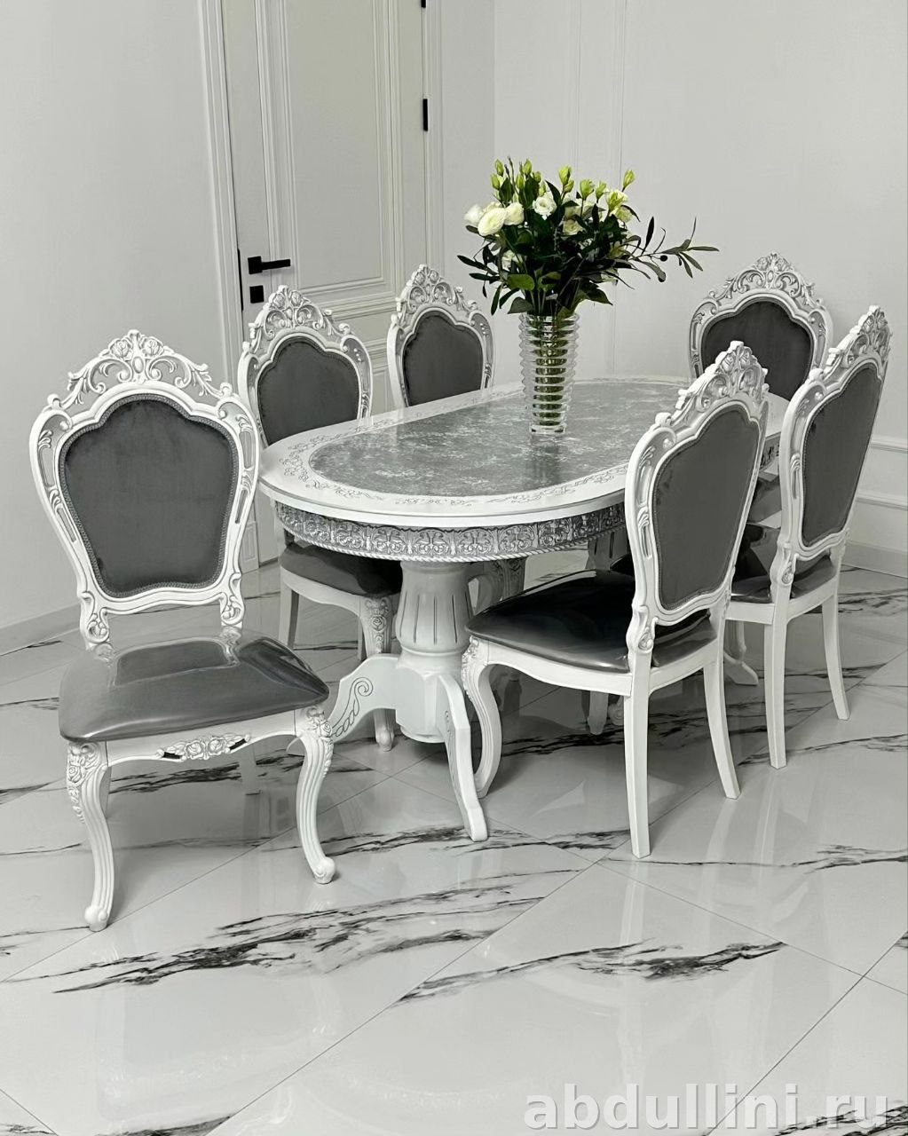 Обеденный стол и стулья в стиле неоклассика — купить в Дагестане — купить в Дагестане — фото 3
