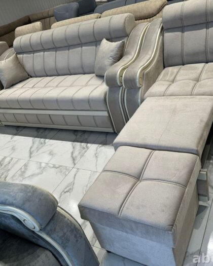 Комплект мягкой мебели 2475: диван, кресло и пуф купить в Дагестане — купить в Дагестане