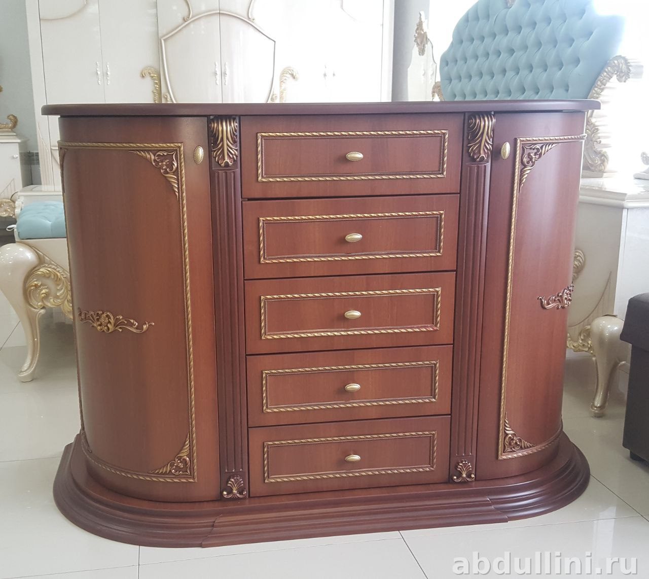 Комод Динара в Дагестане – классика с элементами барокко цвет орех — купить в Дагестане