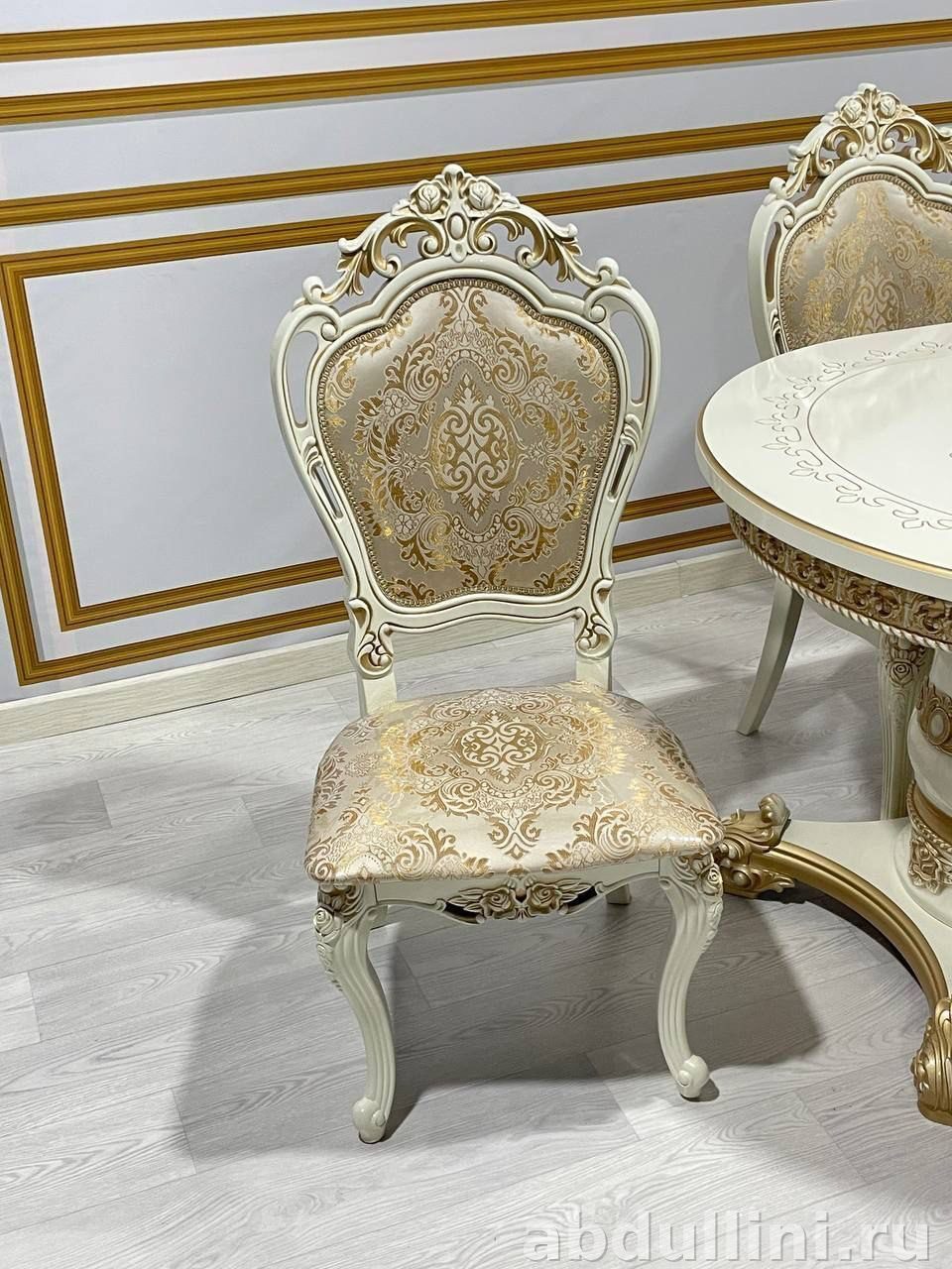 Обеденный стол и стулья Голд в стиле неоклассика — купить в Дагестане раздвижной стол — купить в Дагестане — фото 3