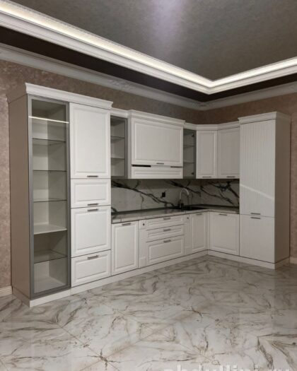 Кухонный гарнитур Анна 2706 в белом матовом цвете — купить в Дагестане — фото 1