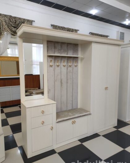 Прихожая НЕО-Глория — купить в Дагестане | Мебель от производителя шире и бежевый — купить в Дагестане