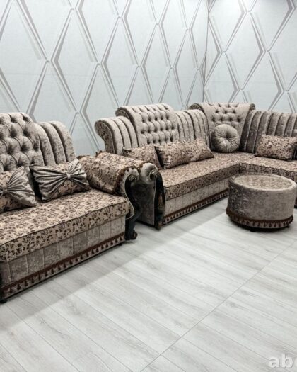 Угловой диван Афина 2866 с пуфом — купить в Дагестане с пуфом — купить в Дагестане — фото 1