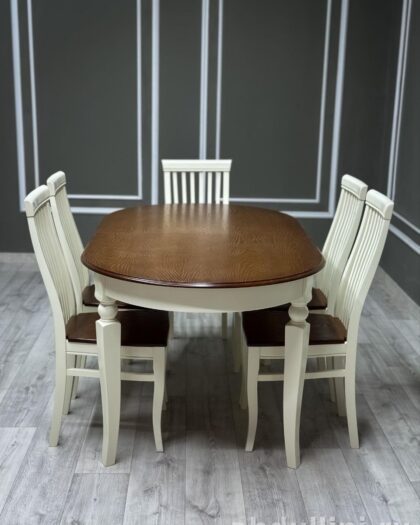 Обеденный комплект 2909: стол и стулья в стиле неоклассика — купить в Дагестане — фото 1