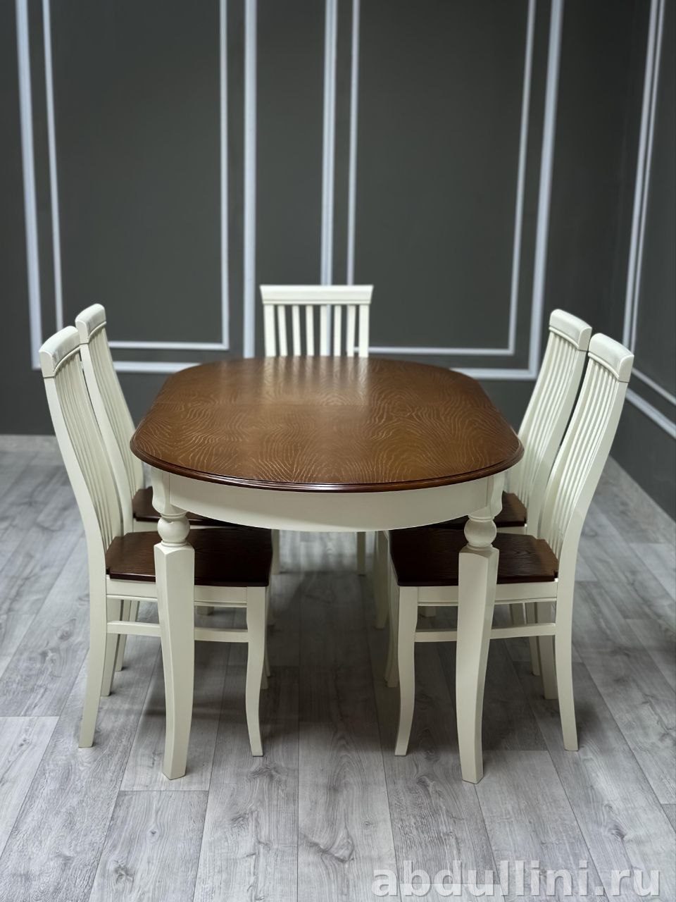 Обеденный комплект 2909: стол и стулья в стиле неоклассика — купить в Дагестане — фото 1