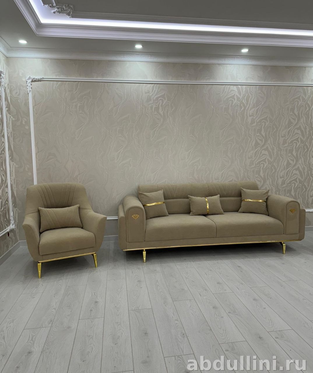 Диван и кресло "Марсель" в стиле неоклассика — купить в Дагестане — купить в Дагестане — фото 1