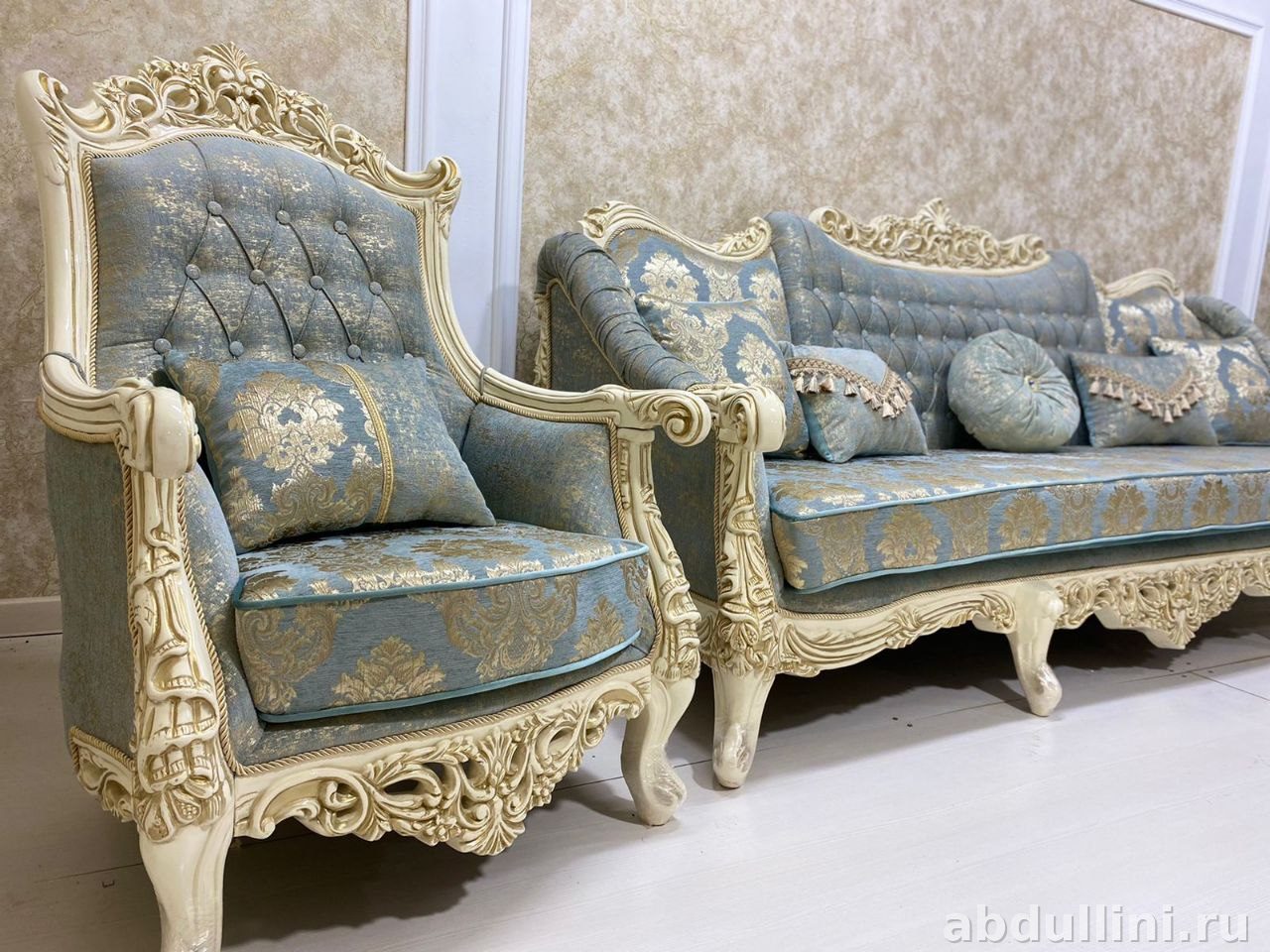 Диван Амелия с креслами в классическом стиле — купить в Дагестане — купить в Дагестане — фото 3