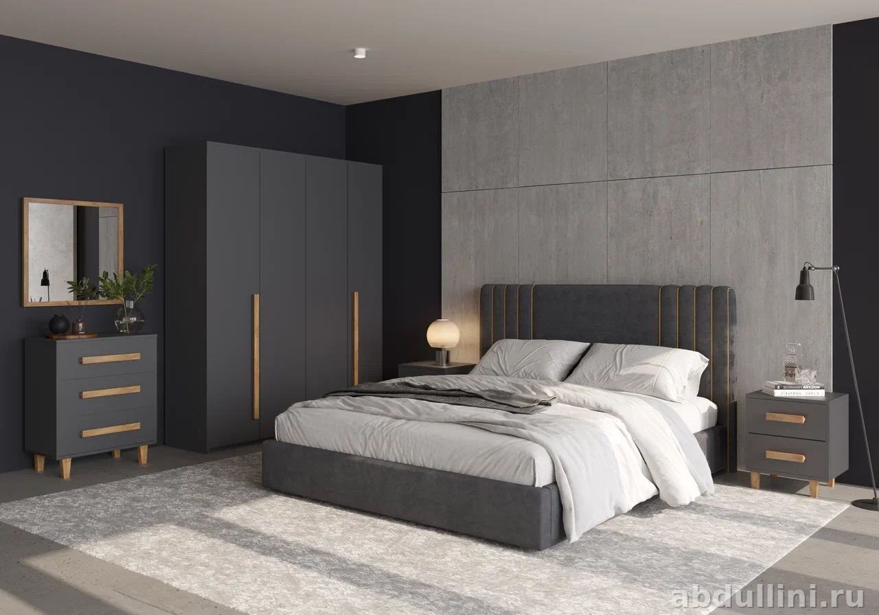 Спальня 3144 Нео — мебель от производителя в Дагестане цвет Графит — купить в Дагестане