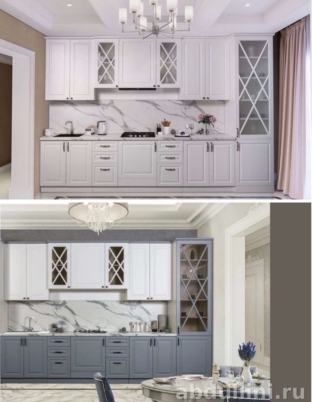 Кухня «Виктория» — белая и серо-белая, 3.6 м | Дагестан другой размер — купить в Дагестане