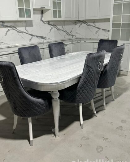 Стол Венера 3269 раздвижной белый/серебро — купить в Дагестане другой артикул — купить в Дагестане