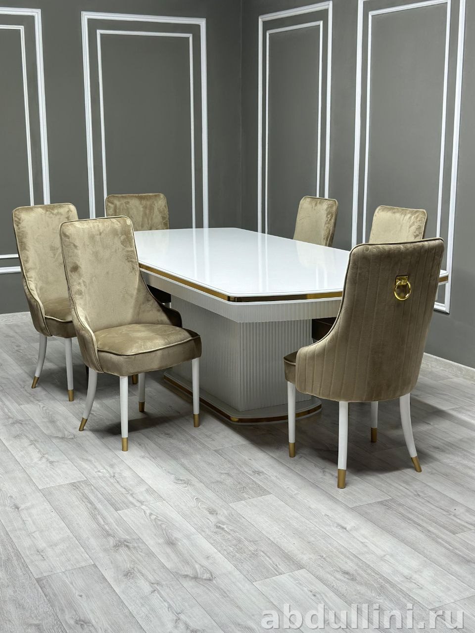 Обеденный комплект Грация с золотистой отделкой в Дагестане — купить в Дагестане — фото 1