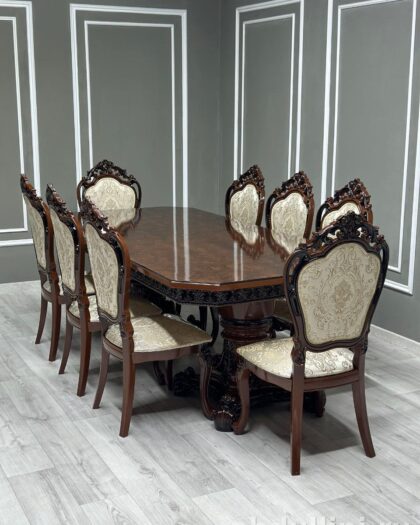 Купить обеденный стол 3️⃣2️⃣9️⃣5️⃣ и стулья в Дагестане цвет Мокко — купить в Дагестане — фото 1