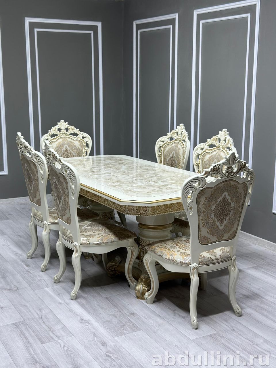 Стол и стулья Голд в стиле неоклассика — купить в Дагестане — купить в Дагестане — фото 1