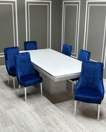 Обеденный стол Монреаль и стулья Сурен — купить в Дагестане цвет серебро — купить в Дагестане — фото 1