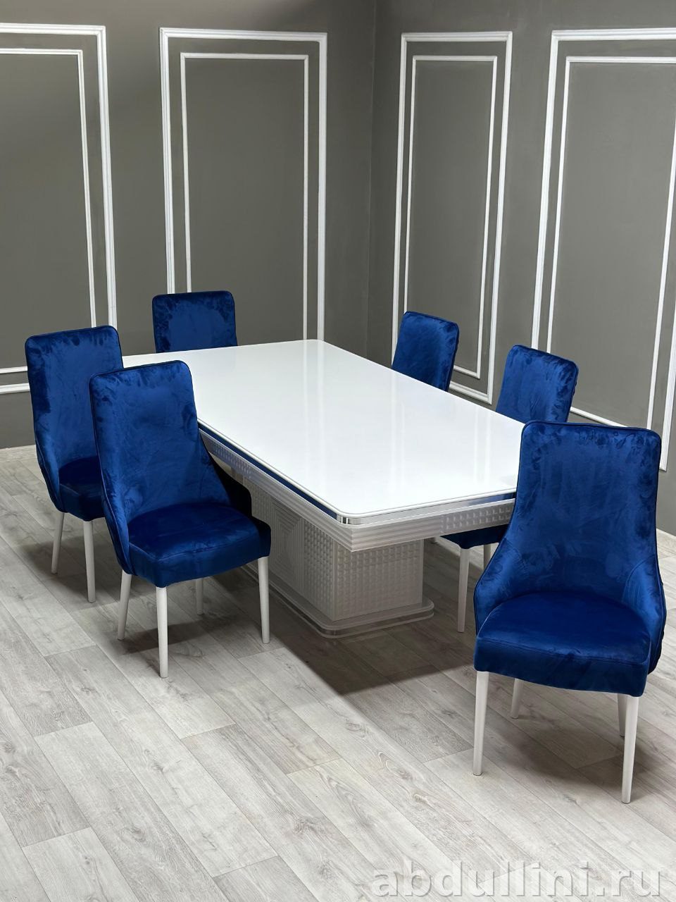 Обеденный стол Монреаль и стулья Сурен — купить в Дагестане цвет серебро — купить в Дагестане — фото 1