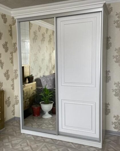 Шкаф-купе Макси белый с зеркалом — купить в Дагестане — купить в Дагестане