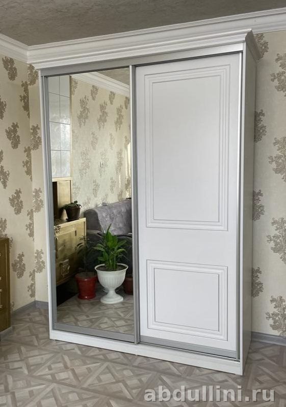 Шкаф-купе Макси белый с зеркалом — купить в Дагестане — купить в Дагестане