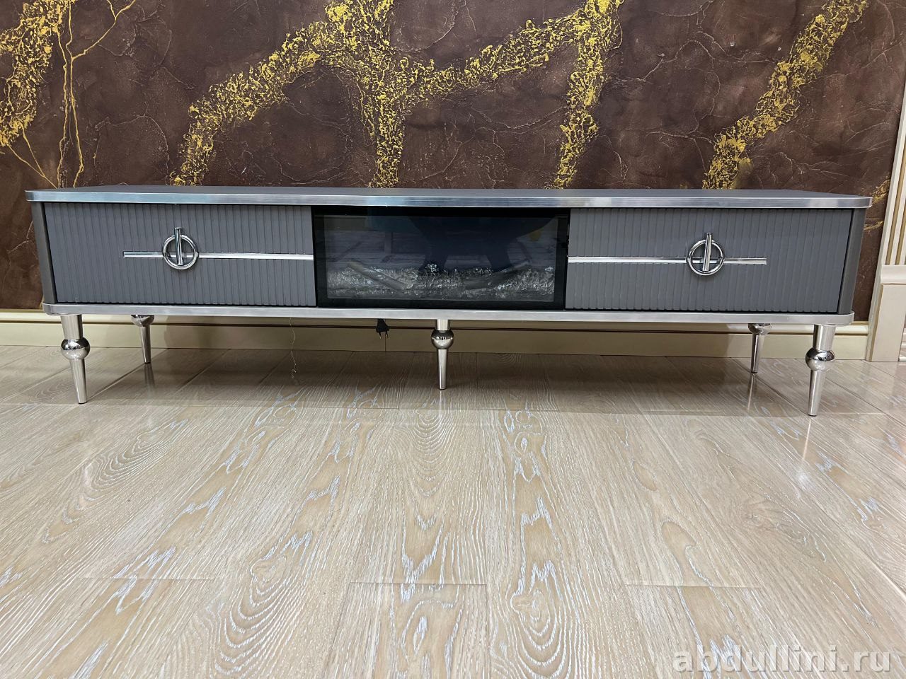 TV тумба Asel 160 см серый-серебро купить в Дагестане серый-серебро — купить в Дагестане — фото 2