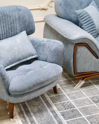 Диван с креслами в голубом цвете — купить в Дагестане — купить в Дагестане