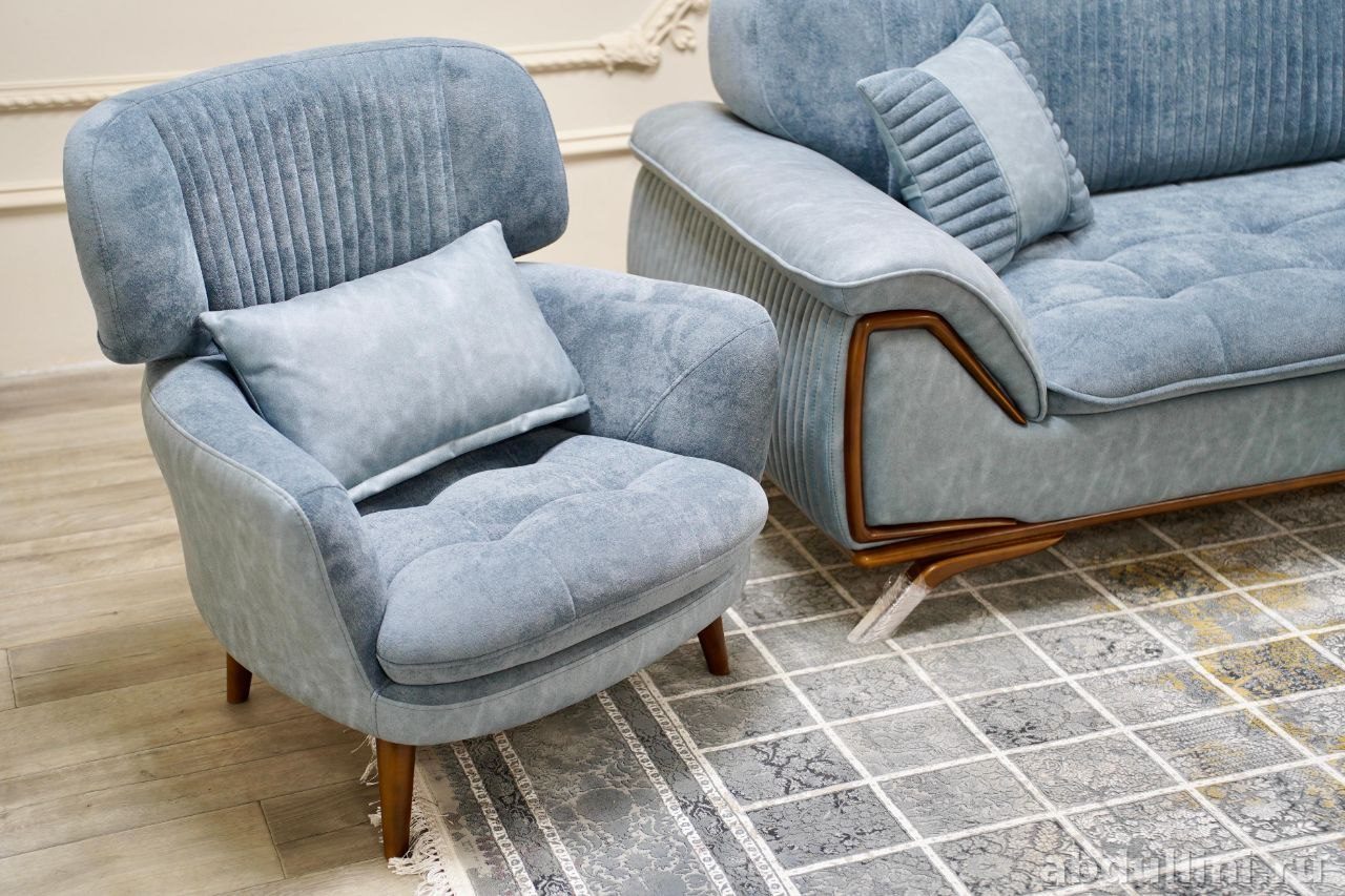 Диван с креслами в голубом цвете — купить в Дагестане — купить в Дагестане