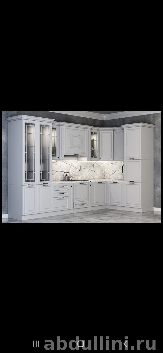 Кухня Лондон шёлк серый — мебель на заказ в Дагестане другой размер — купить в Дагестане