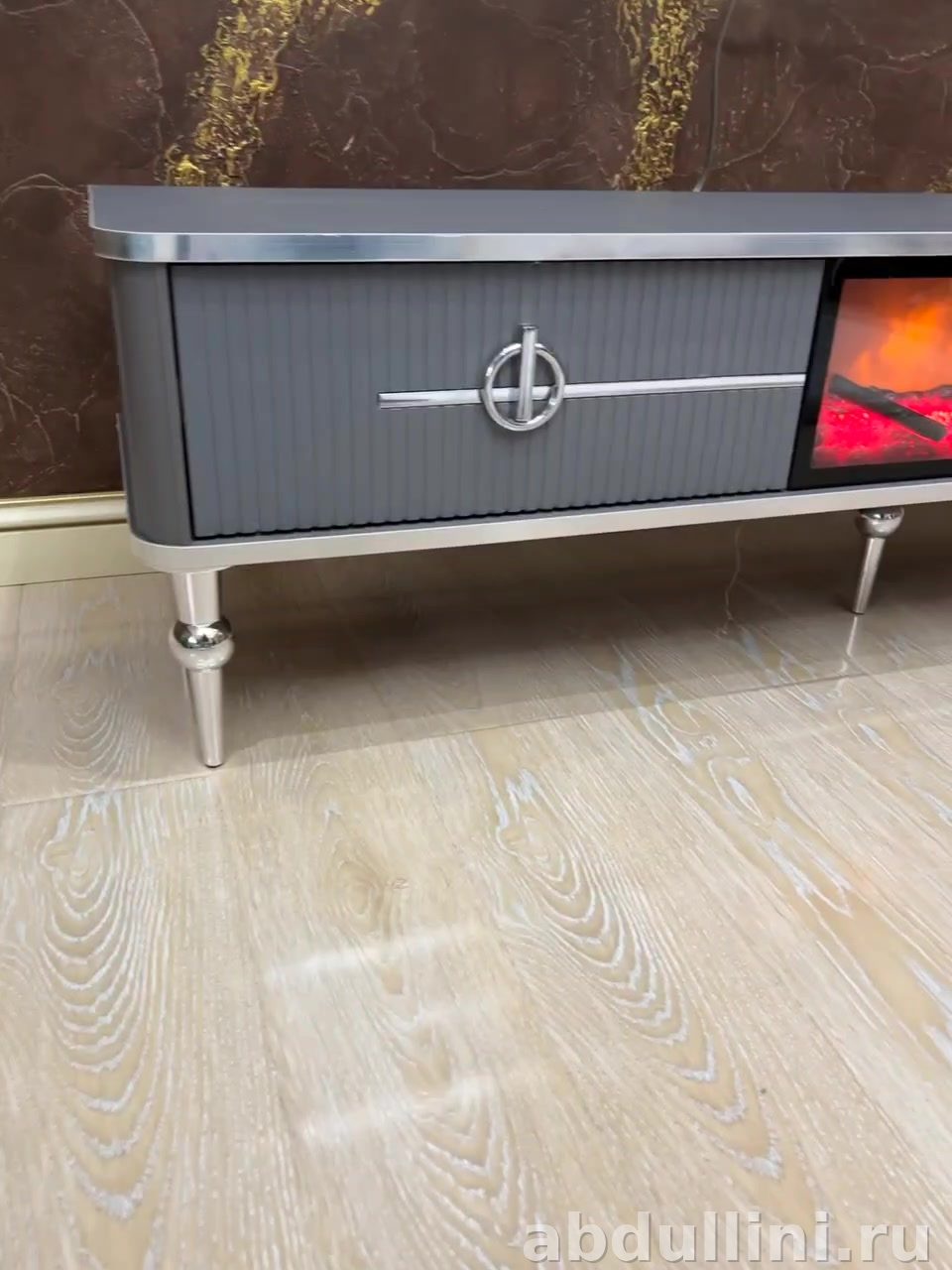 TV тумба Asel 160 см серый-серебро купить в Дагестане серый-серебро — купить в Дагестане — фото 3
