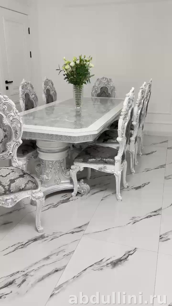 Обеденный комплект 2462: стол и стулья в классическом стиле другой размер — купить в Дагестане — фото 4