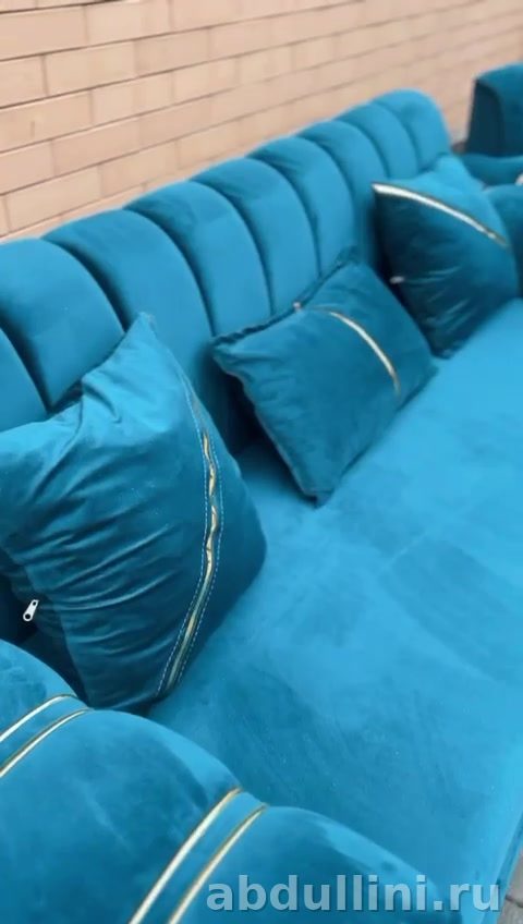 Диван и кресла БЕЛЛОНА бирюзовые с золотом в Дагестане — купить в Дагестане — фото 2